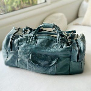 Weekend Getaway Ready: Genuine Leather Duffel Bag (Made in Mexico!)